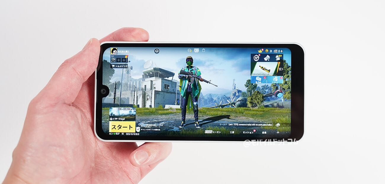 AQUOS wish3でPUBGモバイルの動作チェック