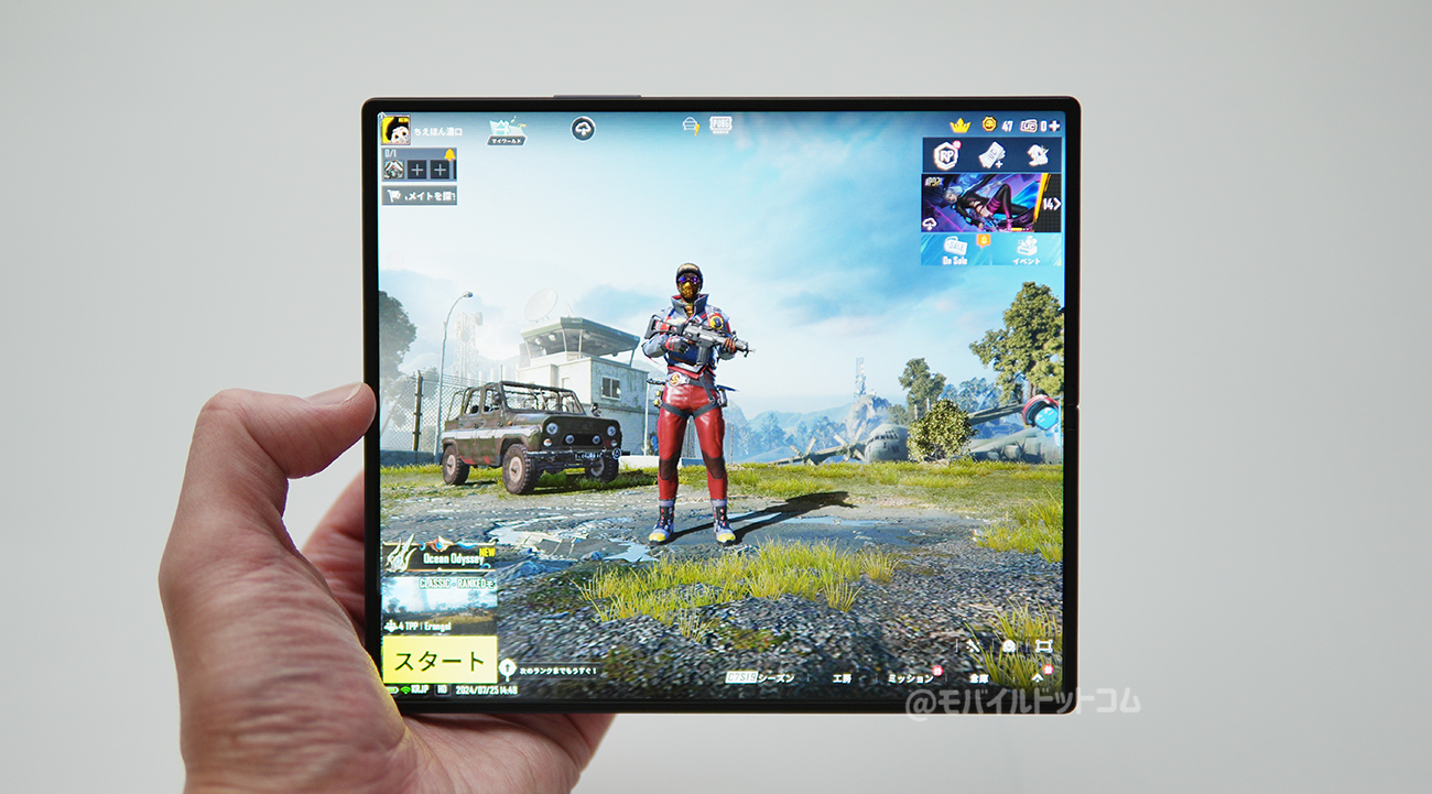 Galaxy Z Fold6でPUBGモバイルの動作チェック